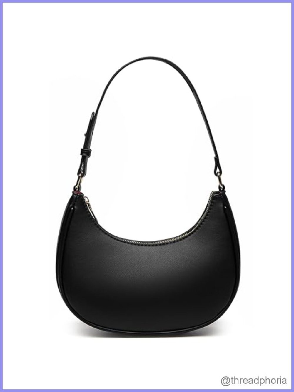 Y2K Crescent Shoulder Bag Women Vegan Leather Clutch Crossbody Purse Trendy